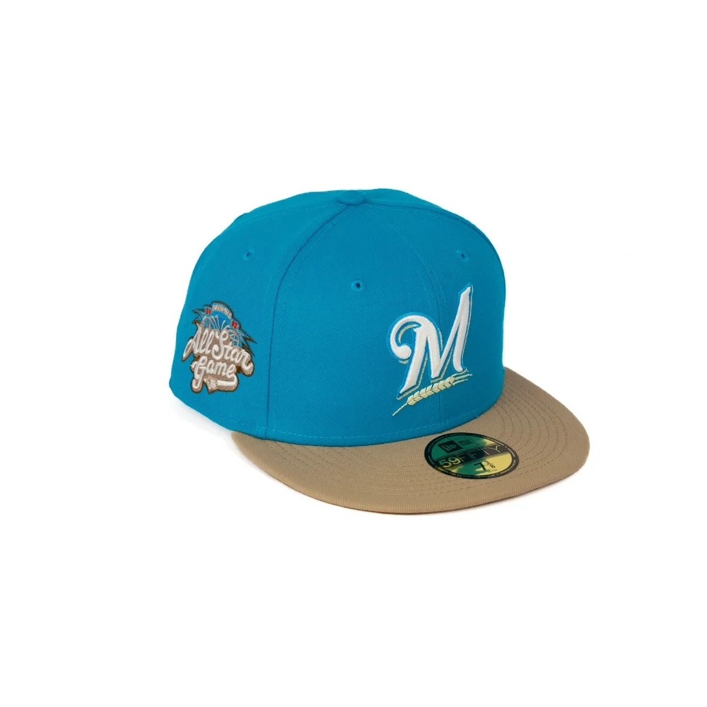 New Era Milwaukee Brewers 59FIFTY Hat Cap 2002 All Star Game Side Patch 7 3/8